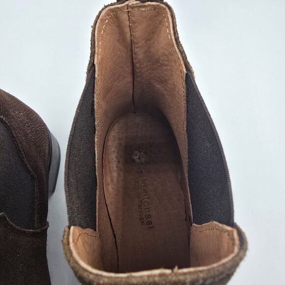 Eric Michael Women's Size 37 (6.5-7) Brown Leather Chelsea Ankle Boots - Picture 4 of 9